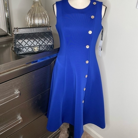 𝅺OFFICE or Cocktail Party Ready! A Line Calvin Klein Dress Sz 6 - Picture 7 of 11